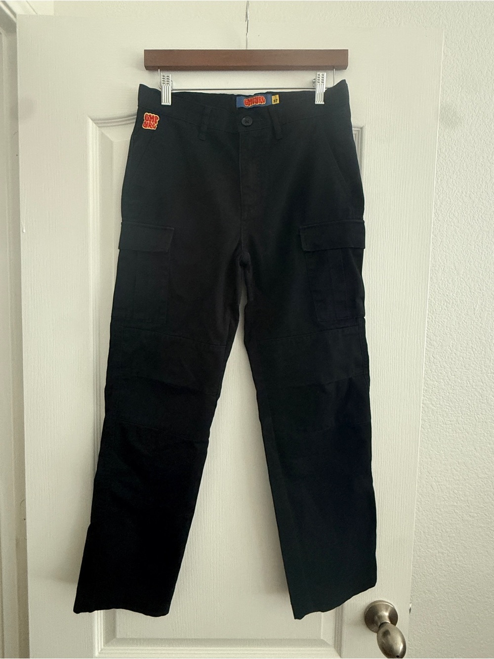 Empyre Black Cargo Pants with Utility Flap Pockets